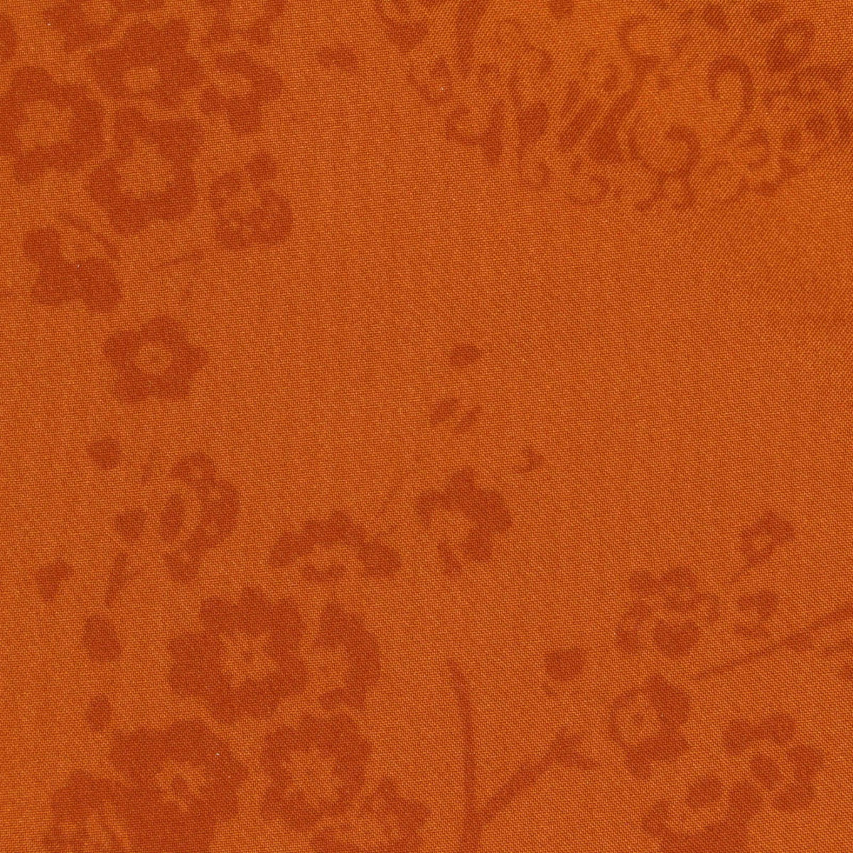 Orange Tone-on-Tone Floral Jacquard, Polyester