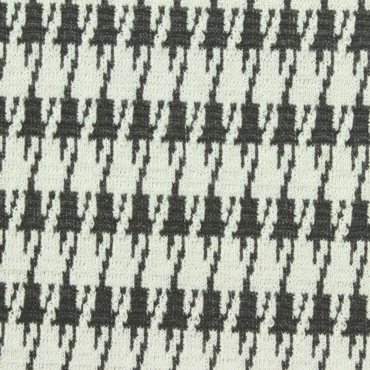 Black Houndstooth Jacquard, Polyester, 240 gsm