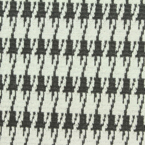 Black Houndstooth Jacquard, Polyester, 240 gsm