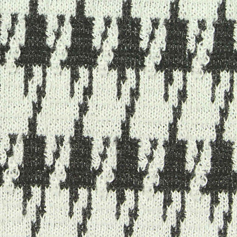 Black Houndstooth Jacquard, Polyester, 240 gsm