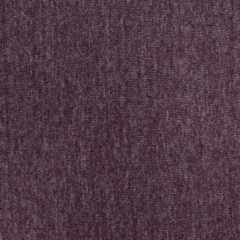 Dark Purple Marl Rib Knit, Cotton-Poly
