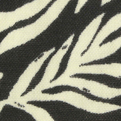 Black Tropical-Leaf Piqué Knit, Viscose-Nylon