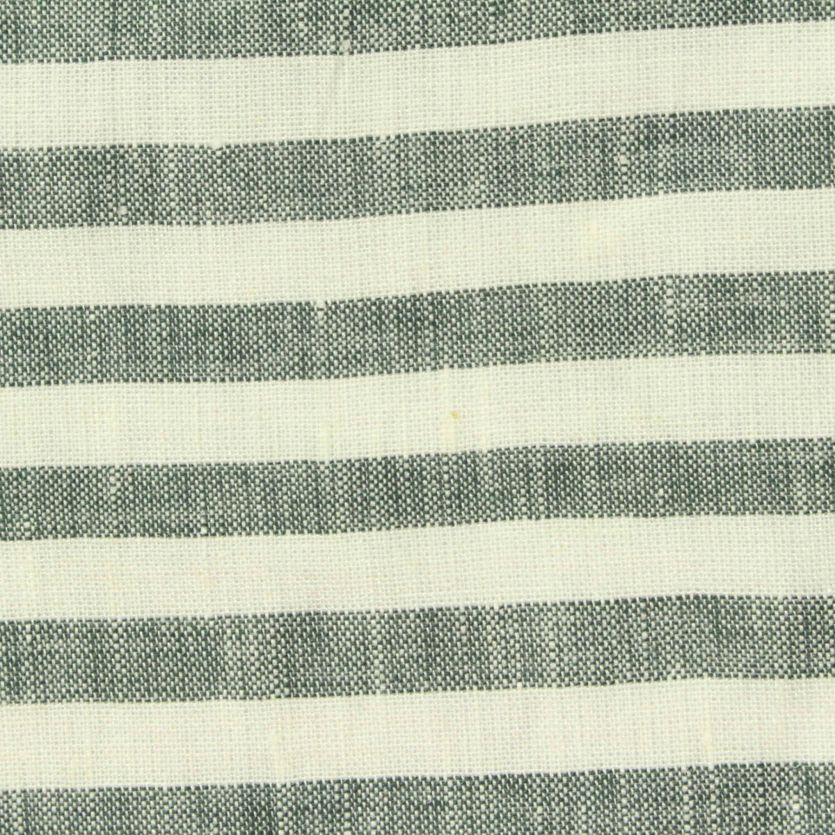 Dark Green Stripe Woven, Cotton-Linen