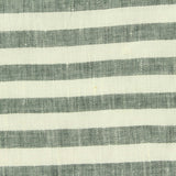 Dark Green Stripe Woven, Cotton-Linen