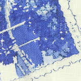 Blue Flowers Woven, Viscose-Linen — texture