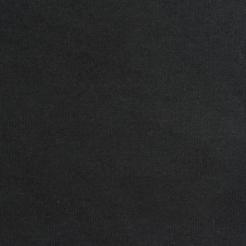Viscose Nylon Stretch Ponte Knit Fabric, 310 gsm, 160 cm — Black, ref EF-251957