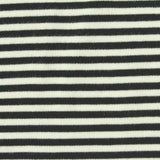 Black Horizontal-Stripe Ponte Knit, Viscose-Nylon