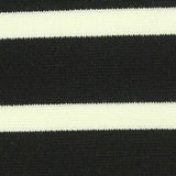 Black Horizontal-Stripe Ponte Knit, Viscose-Nylon — texture