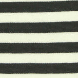 Black Horizontal-Stripe Ponte Knit, Viscose-Nylon — texture