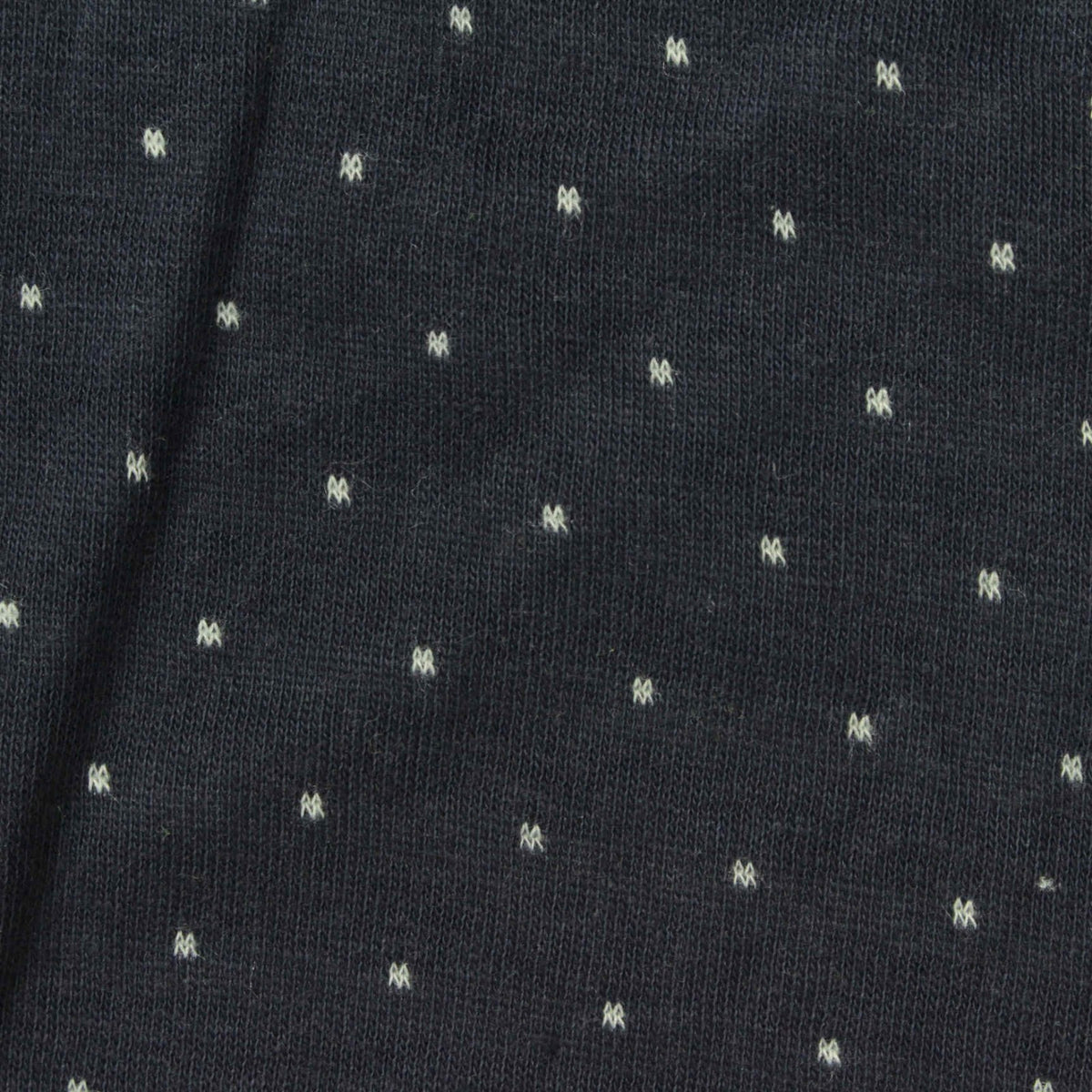 Jacquard Polyester Cotton Knit Fabric, 215 gsm, 170 cm — Navy