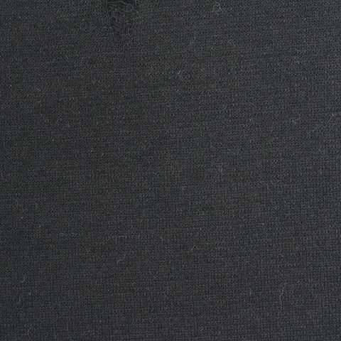 Cotton Polyester Piqué Knit Fabric, 230 gsm, 157 cm — Black