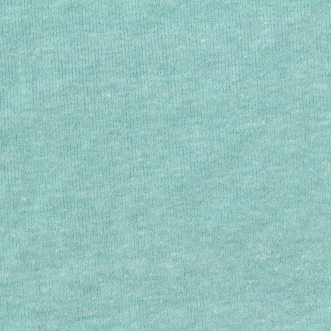 Light Blue-Green Marl Rib Knit, Poly-Cotton