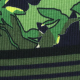 Green Camo Rib Knit, Cotton