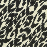 Black Animal Print French Terry, Viscose-Poly
