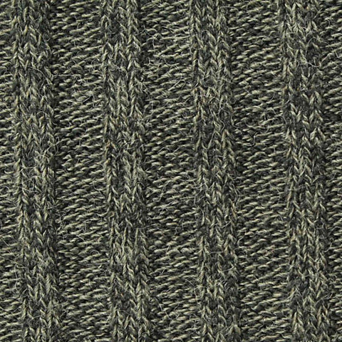 Dark Grey Marl Rib Knit, Poly-Viscose, 255 gsm