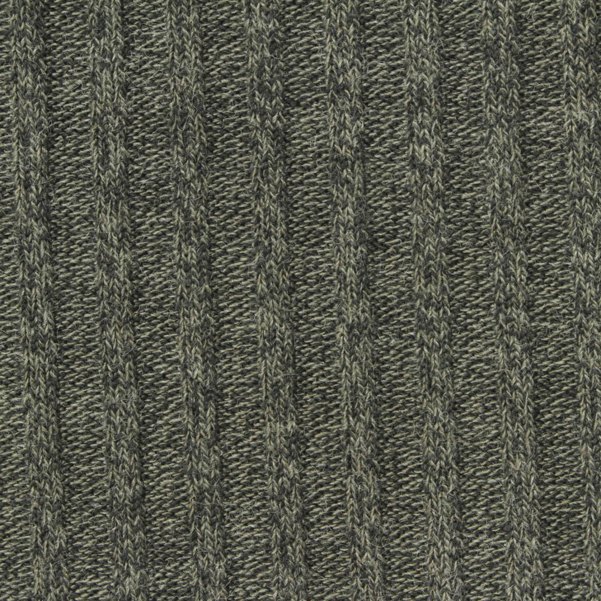 Dark Grey Marl Rib Knit, Poly-Viscose, 255 gsm