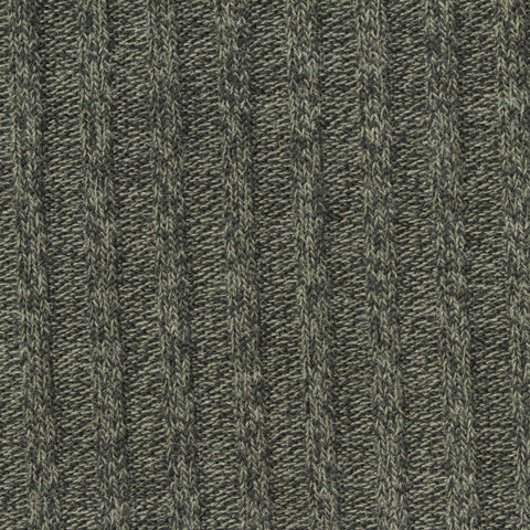 Dark Grey Marl Rib Knit, Poly-Viscose, 255 gsm