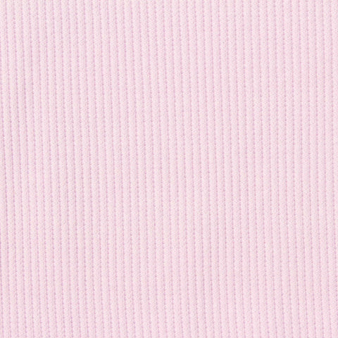 Polyester Cotton Stretch Rib Knit Fabric, 270 gsm, 135 cm — Pink