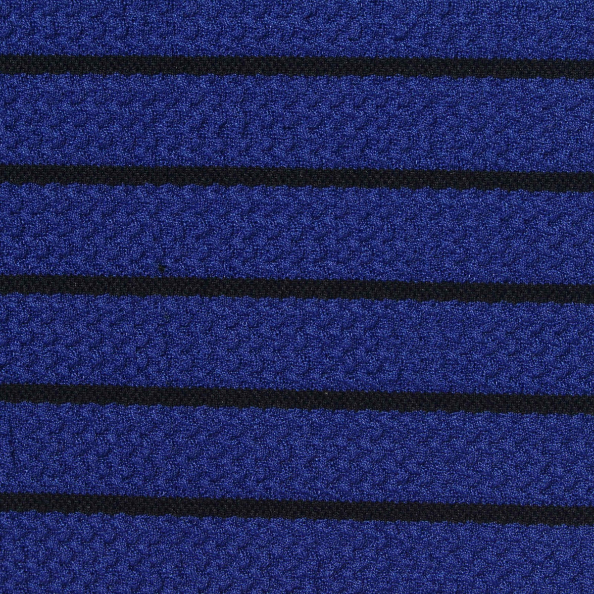 Blue Horizontal-Stripe Knit, Polyester, 250 gsm