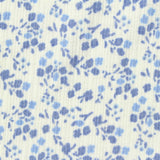 Blue Floral Rib Knit, Polyester