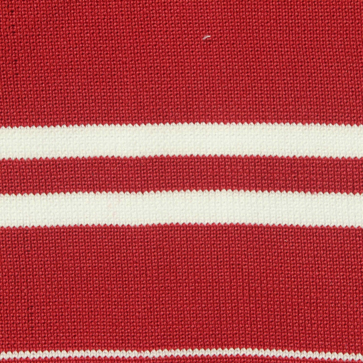 Red Horizontal-Stripe Rib Knit, Polyester, 550 gsm