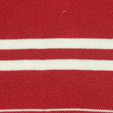Red Horizontal-Stripe Rib Knit, Polyester