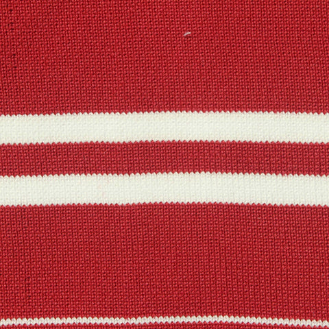 Red Horizontal-Stripe Rib Knit, Polyester, 550 gsm