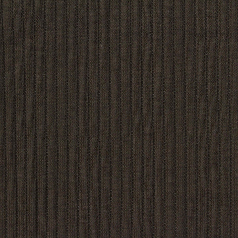 Rib Knit Fabric, 245 gsm, 110 cm — Brown