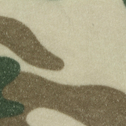 Green Camo Jersey Knit, Polyester, 215 gsm