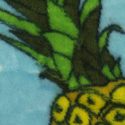 Bold Floral 100% Polyester Fleece Fabric, 190 gsm, 170 cm — Blue