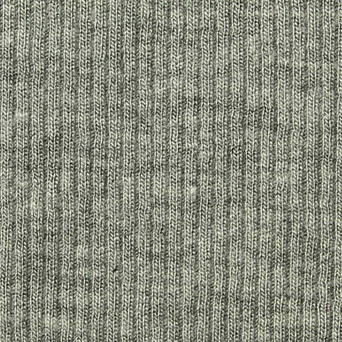 Heather Grey Marl Rib Knit, Viscose