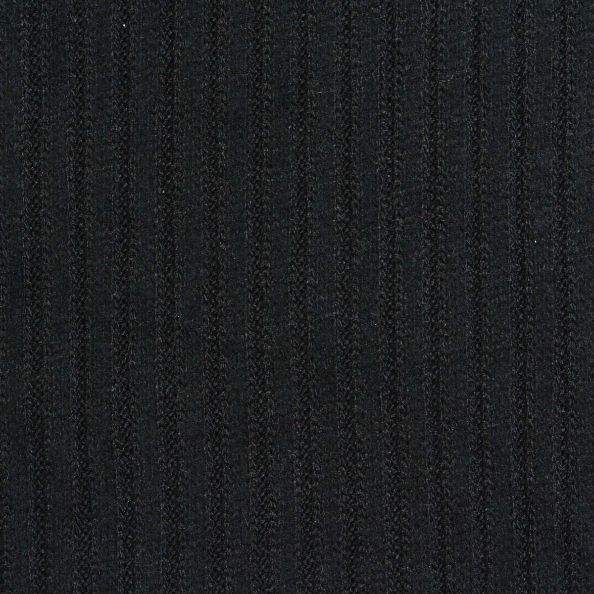 Brushed Polyester Stretch Chunky Knit Fabric, 240 gsm, 165 cm — Black
