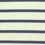 Dark Blue Stripes Ponte Knit, Polyester