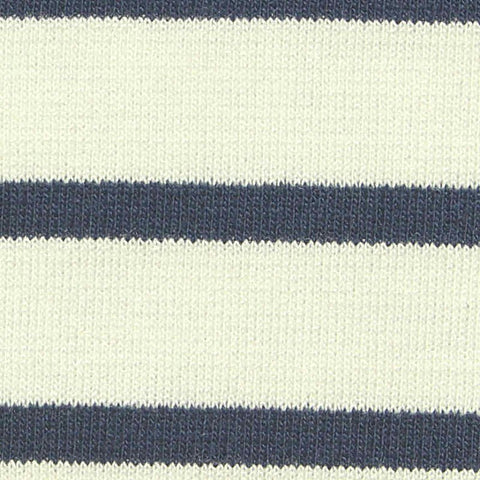 Dark Blue Stripes Ponte Knit, Polyester