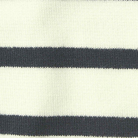 Dark Grey Horizontal-Stripe Ponte Knit, Polyester