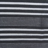 Black Horizontal-Stripe Knit, Polyester