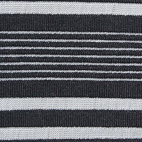 Black Horizontal-Stripe Knit, Polyester, 150 gsm, 155 cm