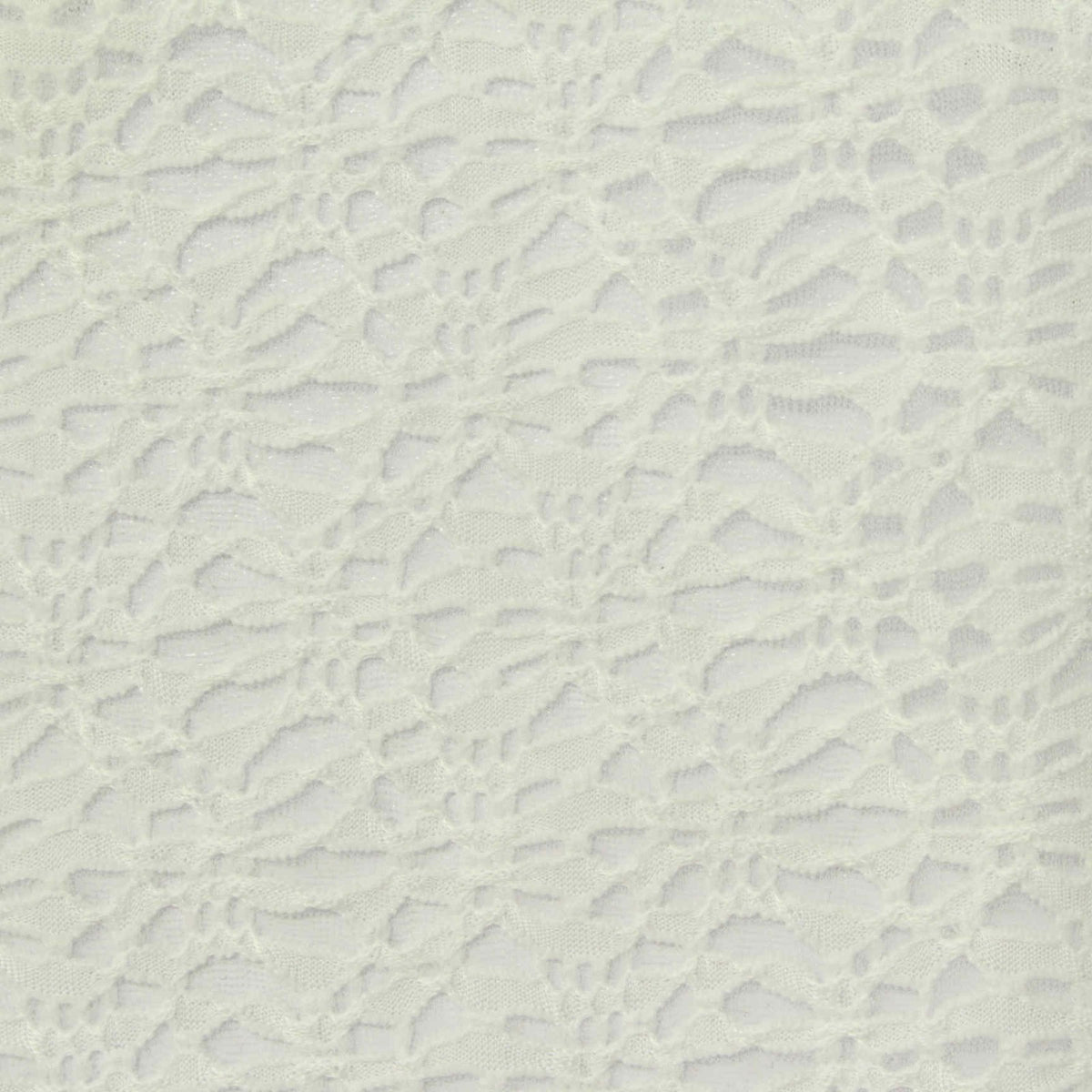 Jacquard Polyester Stretch Knit Fabric, 150 gsm, 150 cm — White