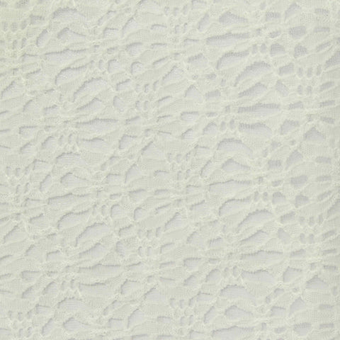Jacquard Polyester Stretch Knit Fabric, 150 gsm, 150 cm — White