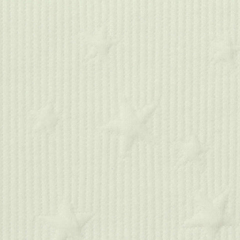 White Tone-on-Tone Star Jacquard, Polyester