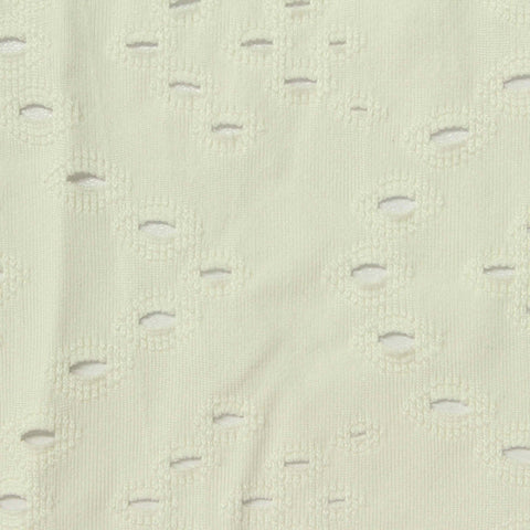 Off-White Geometric Jacquard, Polyester, 200 gsm