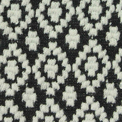 Black Geometric-Diamond Jacquard, Polyester, 380 gsm