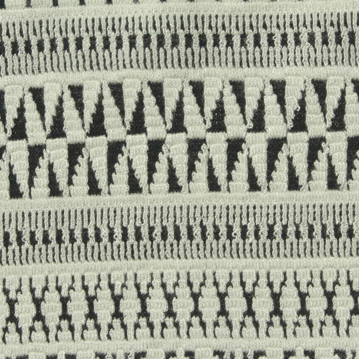 Black Horizontal-Band Jacquard, Viscose-Poly
