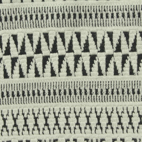 Black Horizontal-Band Jacquard, Viscose-Poly