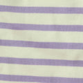 Striped Viscose Polyester Stretch Ponte Knit Fabric, 340 gsm, 155 cm — White