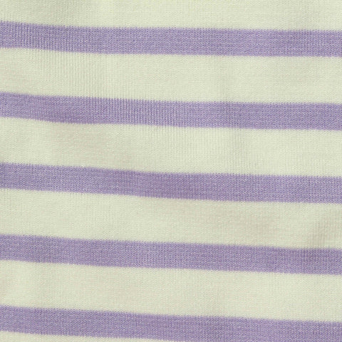 Striped Viscose Polyester Stretch Ponte Knit Fabric, 340 gsm, 155 cm — White