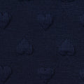 Navy Tone-on-Tone Heart Jacquard, Polyester