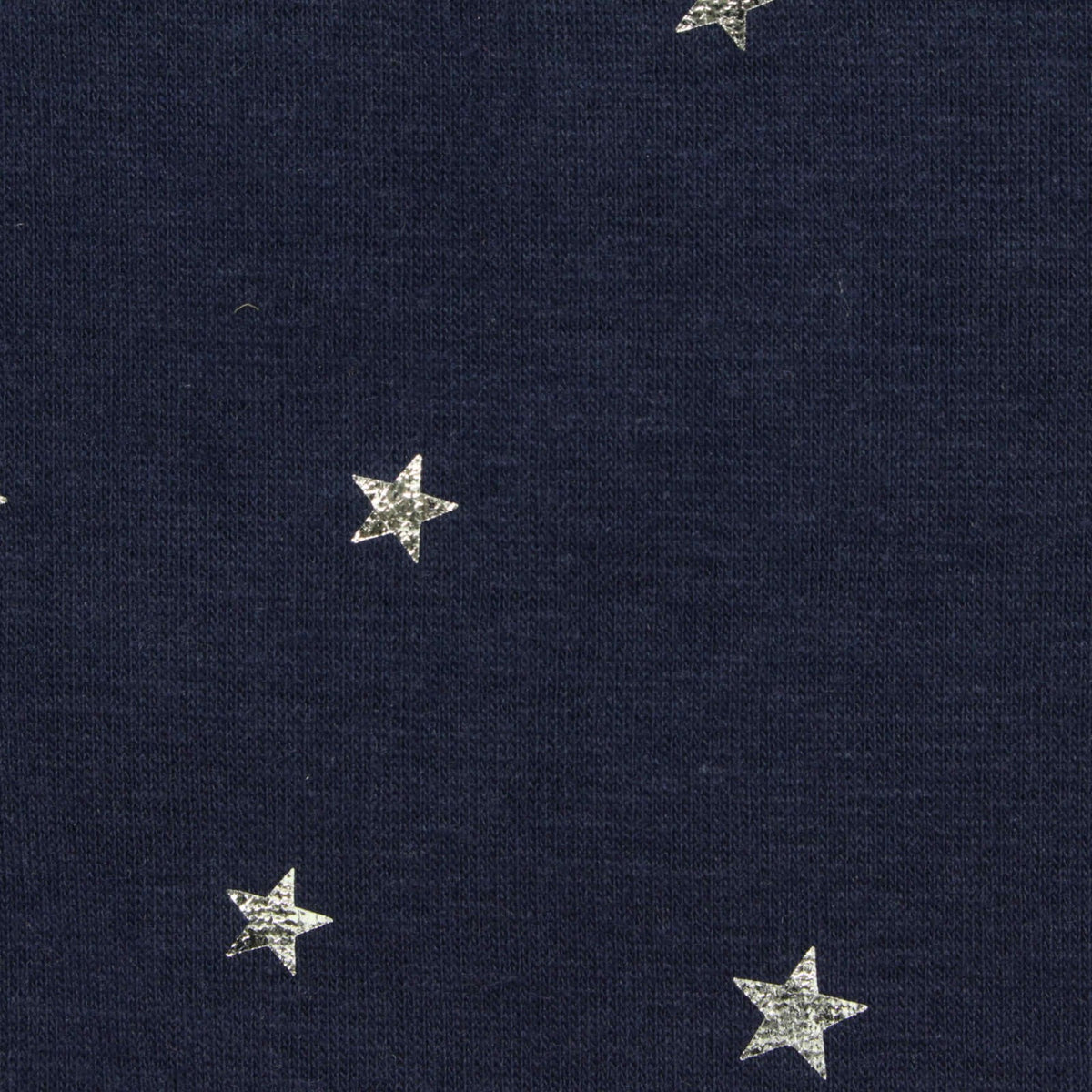 Silver Stars Velvet, Poly-Cotton