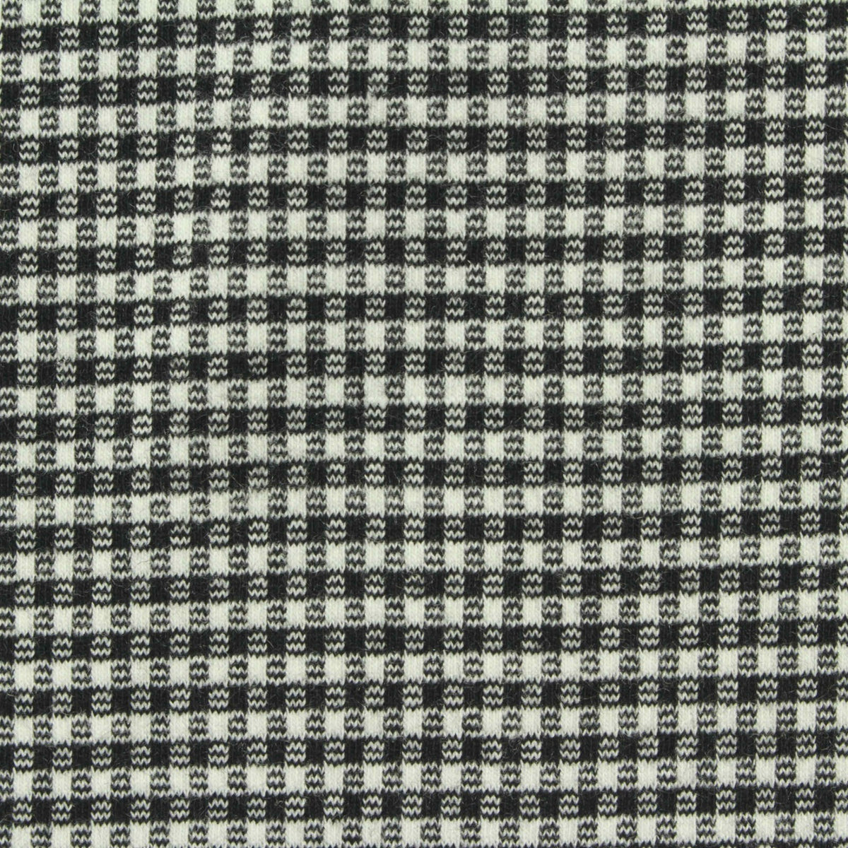 Black Check Jacquard, Poly-Viscose, 220 gsm