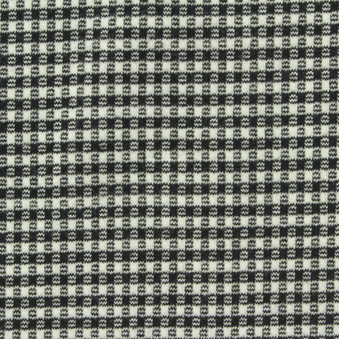 Black Check Jacquard, Poly-Viscose, 220 gsm